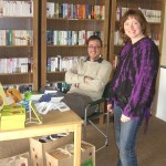 Me and Di at The Book Nook Simon, with another 100 Ways author, Diane Perry at the Book Nook, Newport: photo credit - Martin Perry