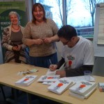 Simon signing books at WW by Diane Perry Simon launches The Positively Productive Writer - by Diane Perry