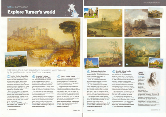Explore Turner's World - published in BBC Countryfile magazine